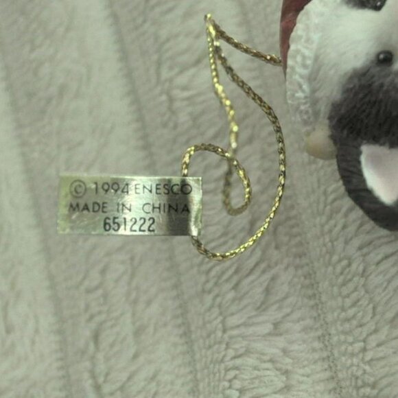 Mary’s Moo Moos Boy Cow w/ Bell Hanging Ornament Enesco Christmas 651222 vintage - Picture 6 of 6